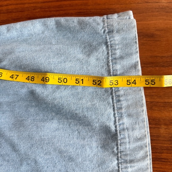 APC light Blue Denim Wide Leg Square Neck Tie Back Jumpsuit sz 42. XL - Picture 14 of 16